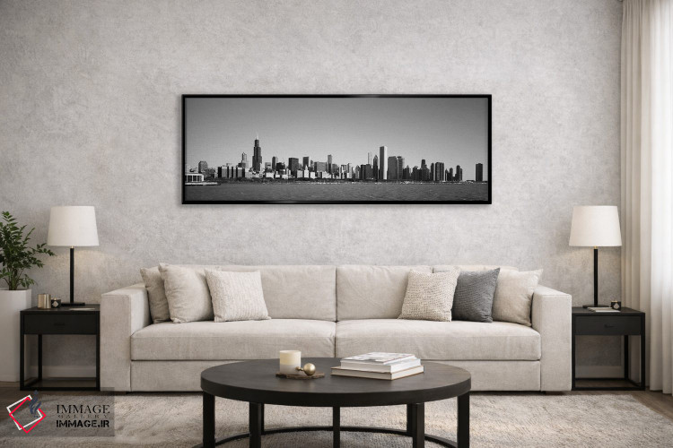 تابلو دکوراتیو Willis Tower, Chicago, Cook County, Illinois, USA,آسمان… اثر پانورامیک ایمجز - D6B