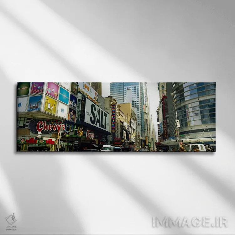 تابلو دکوراتیو 42nd Street, Eighth Avenue, Times Square, Manhattan, Ne… اثر پانورامیک ایمجز - نمای روبهرو روی دیوار