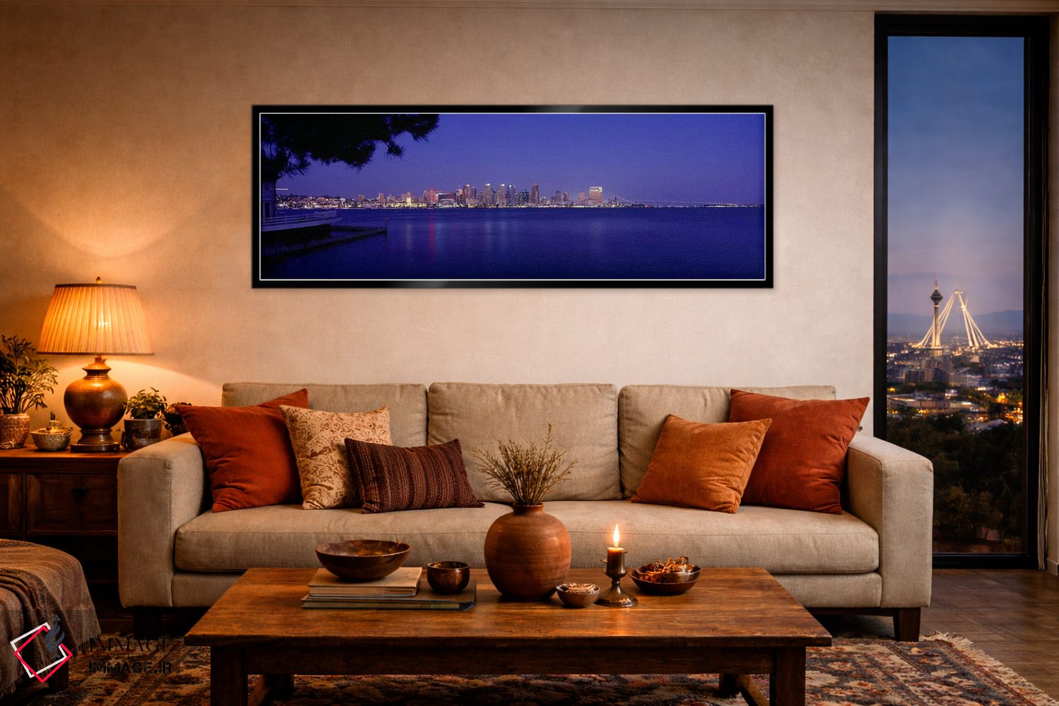 تابلو دکوراتیو San Diego, California, USA #6,ساختمان ها در کنار آب، سن… اثر پانورامیک ایمجز - D5B