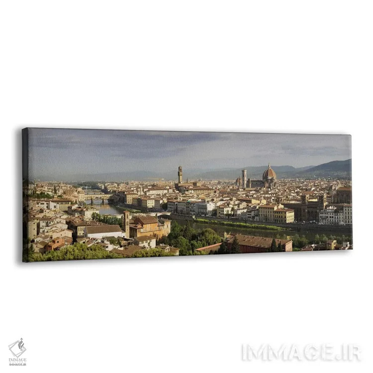 تابلو دکوراتیو Arno River, Duomo Santa Maria Del Fiore, Florence, Tusc… اثر پانورامیک ایمجز - نمای پرسپکتیو محصول