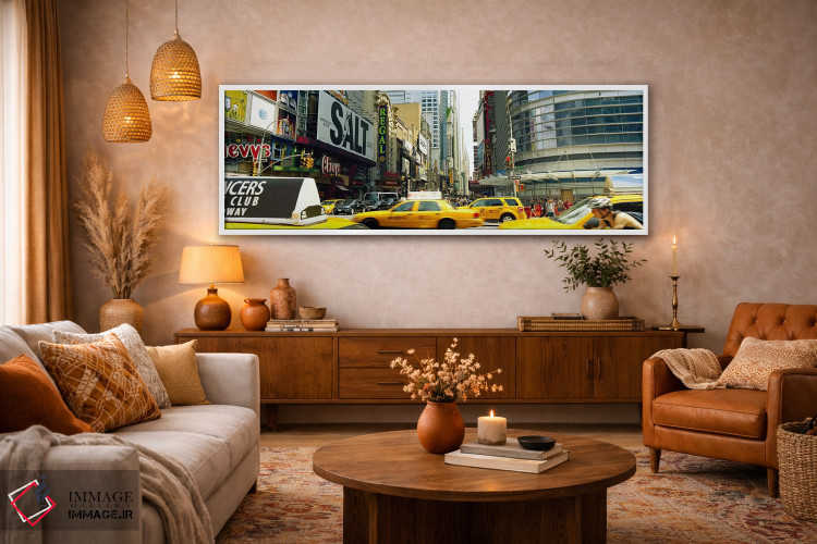 تابلو دکوراتیو 42nd Street, Eighth Avenue, Times Square, Manhattan, Ne… اثر پانورامیک ایمجز - D4W