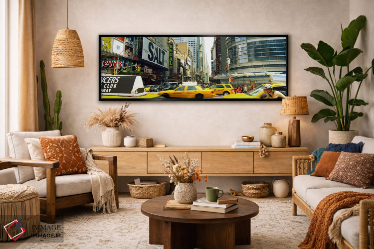 تابلو دکوراتیو 42nd Street, Eighth Avenue, Times Square, Manhattan, Ne… اثر پانورامیک ایمجز - D3B
