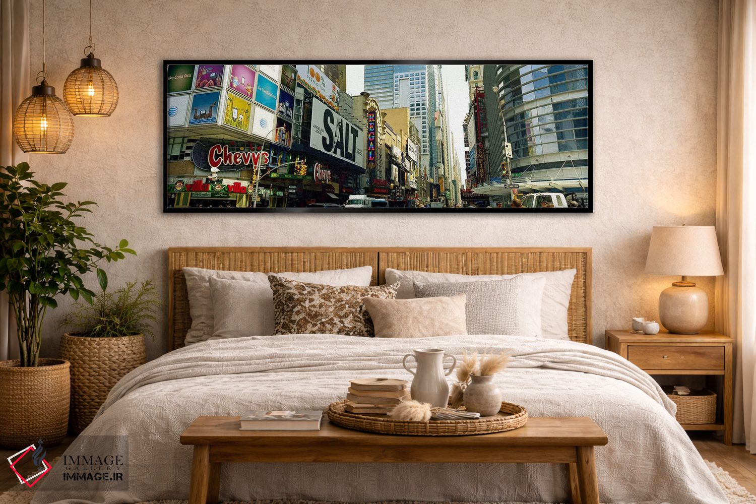 تابلو دکوراتیو 42nd Street, Eighth Avenue, Times Square, Manhattan, Ne… اثر پانورامیک ایمجز - D5B