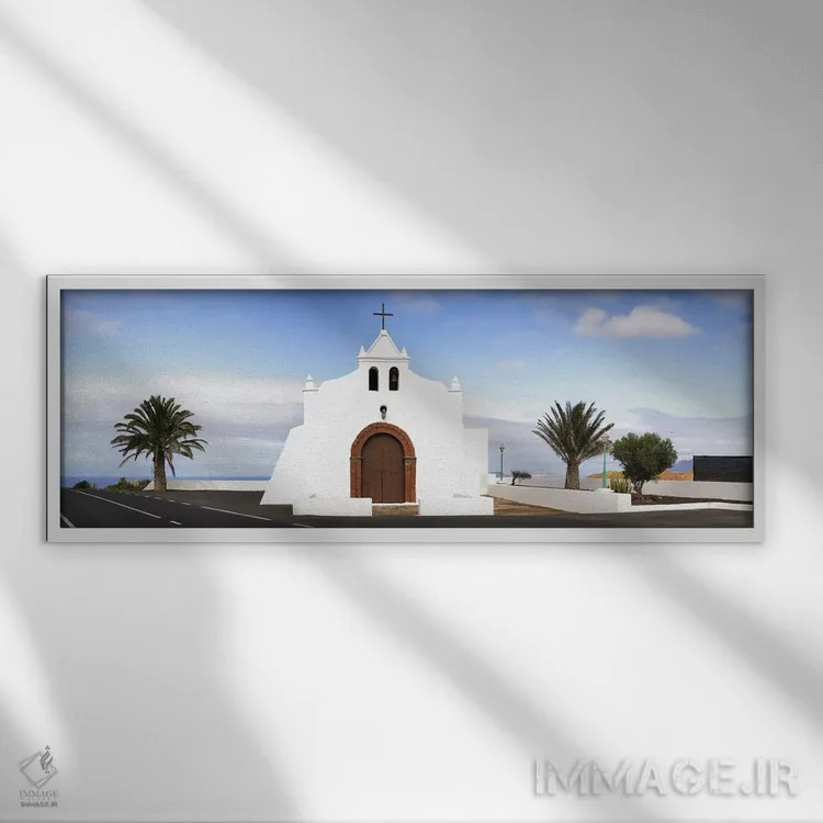 تابلو دکوراتیو Tiagua, Lanzarote, Canary Islands, Spain,نمازخانه روی ت… اثر پانورامیک ایمجز - نمای قابدار سفید