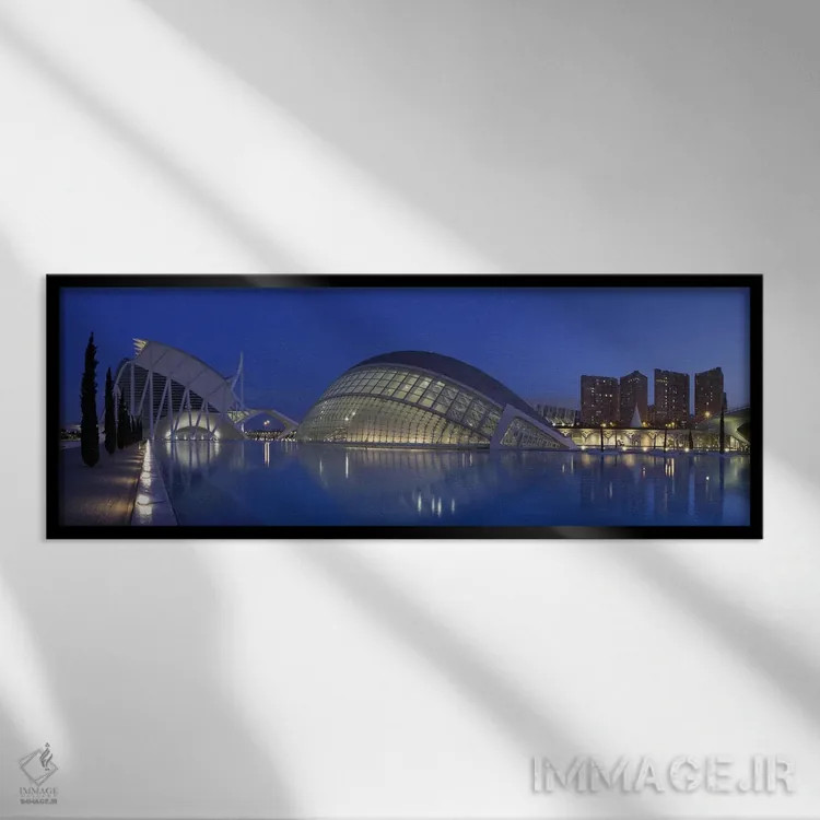تابلو دکوراتیو Ciutat De Les Arts I Les Ciencies, Valencia, Spain,خانه… اثر پانورامیک ایمجز - نمای قابدار مشکی