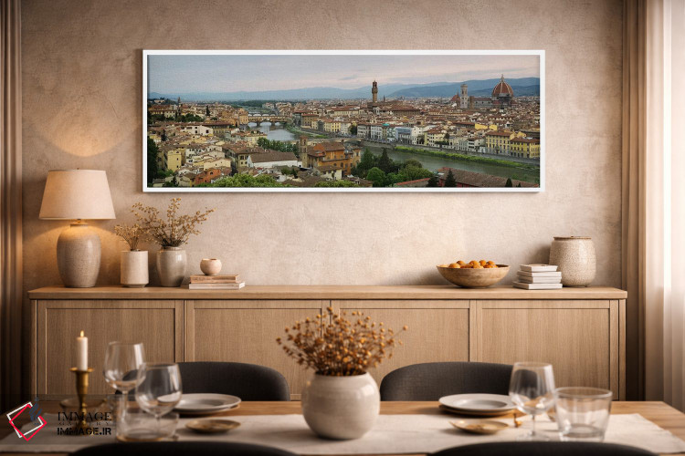 تابلو دکوراتیو Ponte Vecchio, Arno River, Duomo Santa Maria Del Fiore… اثر پانورامیک ایمجز - D1W