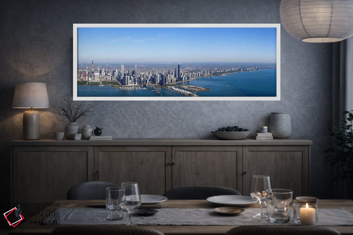 تابلو دکوراتیو Trump International Hotel And Tower, Willis Tower, Chic… اثر پانورامیک ایمجز - D3W