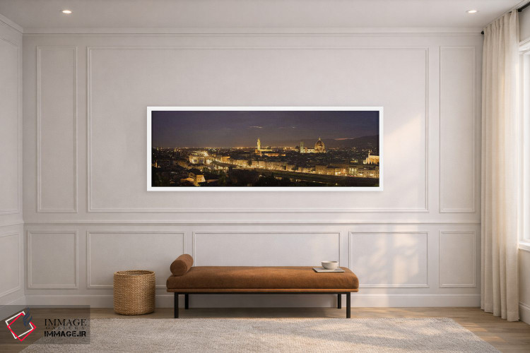 تابلو دکوراتیو Ponte Vecchio, Arno River, Duomo Santa Maria Del Fiore… اثر پانورامیک ایمجز - D1W