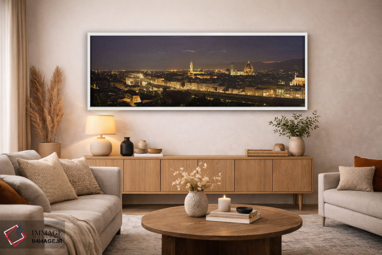 تابلو دکوراتیو Ponte Vecchio, Arno River, Duomo Santa Maria Del Fiore… اثر پانورامیک ایمجز - D3W
