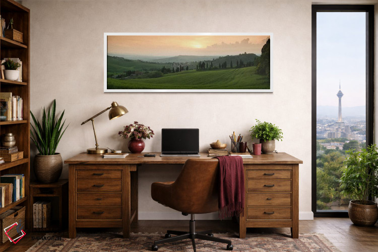 تابلو دکوراتیو Monticchiello, Val d'Orcia, Siena Province, Tuscany, It… اثر پانورامیک ایمجز - D1W
