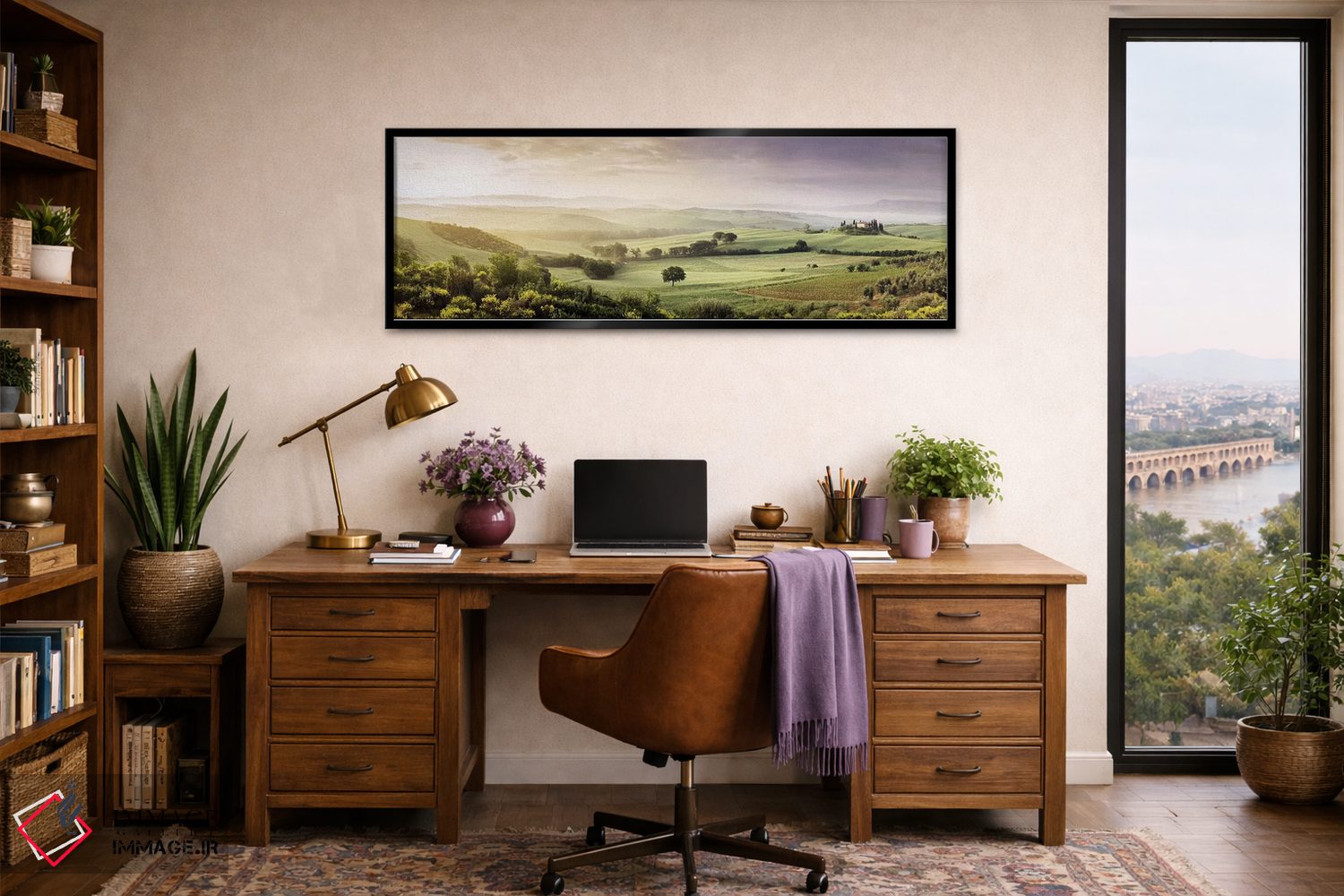 تابلو دکوراتیو San Quirico d'Orcia, Val d'Orcia, Siena Province, Tusca… اثر پانورامیک ایمجز - D2B