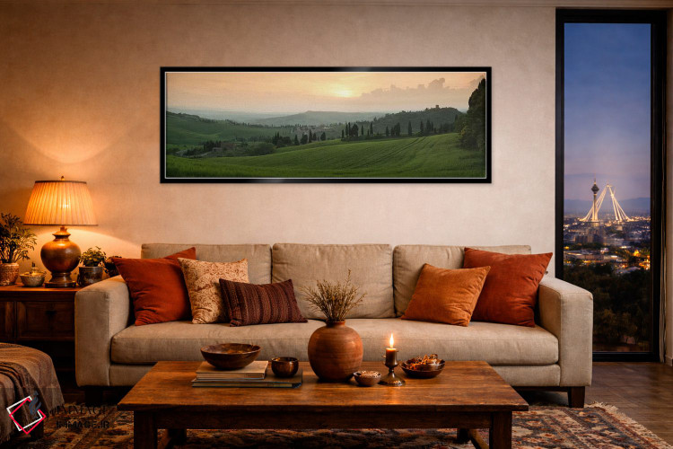 تابلو دکوراتیو Monticchiello, Val d'Orcia, Siena Province, Tuscany, It… اثر پانورامیک ایمجز - D5B