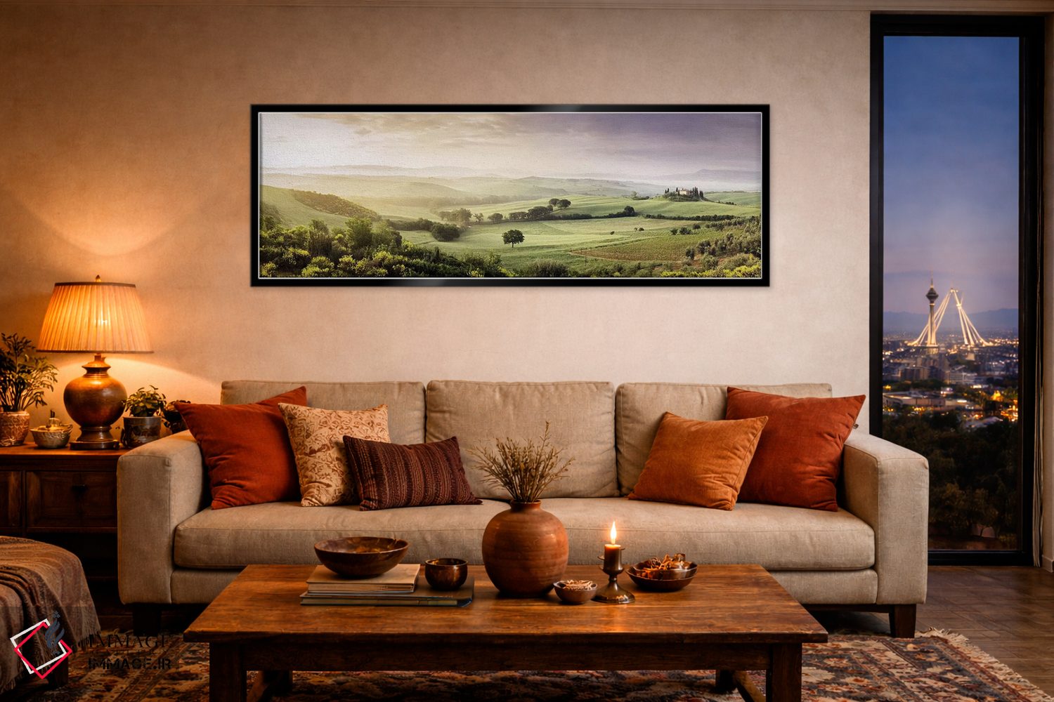 تابلو دکوراتیو San Quirico d'Orcia, Val d'Orcia, Siena Province, Tusca… اثر پانورامیک ایمجز - D5B