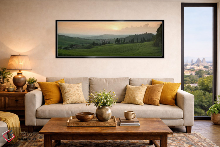 تابلو دکوراتیو Monticchiello, Val d'Orcia, Siena Province, Tuscany, It… اثر پانورامیک ایمجز - D6B