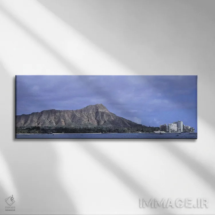 تابلو دکوراتیو Diamond Head, Honolulu, Oahu, Hawaii, USA,ساختمان ها با… اثر پانورامیک ایمجز - نمای روبهرو روی دیوار