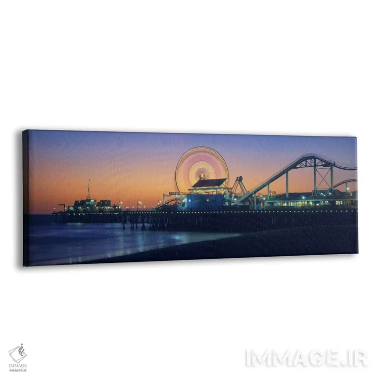 تابلو دکوراتیو Santa Monica Pier, Santa Monica, Los Angeles County, Ca… اثر پانورامیک ایمجز - نمای پرسپکتیو محصول