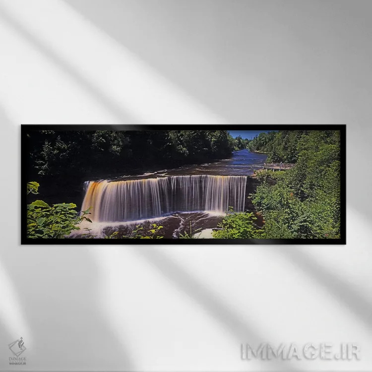 تابلو دکوراتیو Tahquamenon Falls, Tahquamenon Falls State Park, Michig… اثر پانورامیک ایمجز - نمای قابدار مشکی