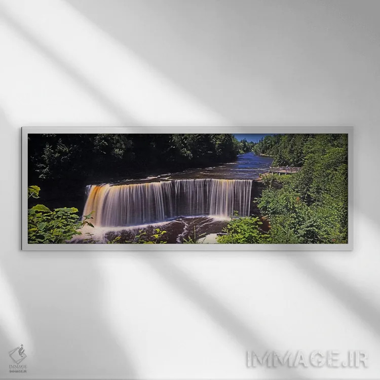 تابلو دکوراتیو Tahquamenon Falls, Tahquamenon Falls State Park, Michig… اثر پانورامیک ایمجز - نمای قابدار سفید