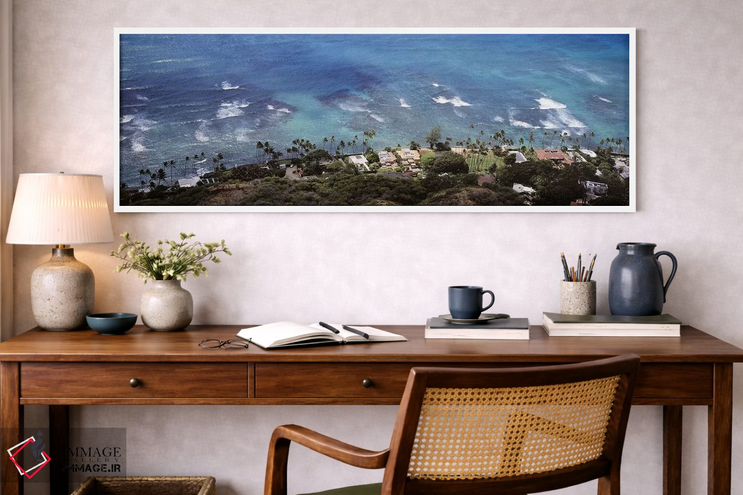 تابلو دکوراتیو Ocean Villas, Honolulu, Oahu, Hawaii, USA,نمای هوایی از… اثر پانورامیک ایمجز - D1W