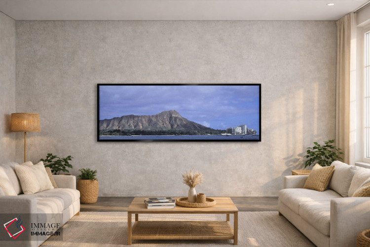 تابلو دکوراتیو Diamond Head, Honolulu, Oahu, Hawaii, USA,ساختمان ها با… اثر پانورامیک ایمجز - D5B