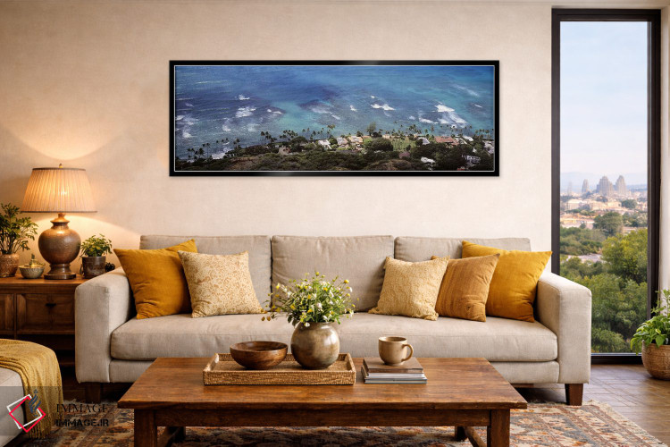 تابلو دکوراتیو Ocean Villas, Honolulu, Oahu, Hawaii, USA,نمای هوایی از… اثر پانورامیک ایمجز - D6B