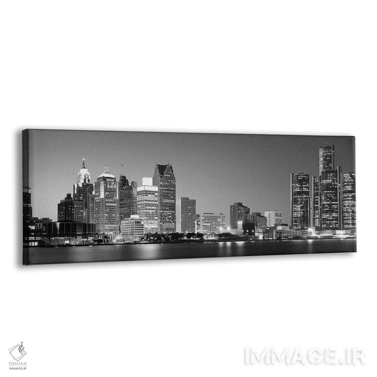 تابلو دکوراتیو Lake Erie, Detroit, Wayne County, Michigan, USA,شهر در… اثر پانورامیک ایمجز - نمای پرسپکتیو محصول
