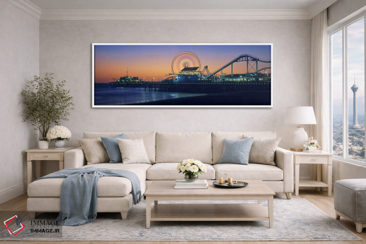 تابلو دکوراتیو Santa Monica Pier, Santa Monica, Los Angeles County, Ca… اثر پانورامیک ایمجز - D4W
