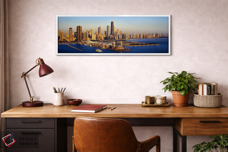 تابلو دکوراتیو Lake Michigan, Chicago, Cook County, Illinois, USA,نمای… اثر پانورامیک ایمجز - D2W