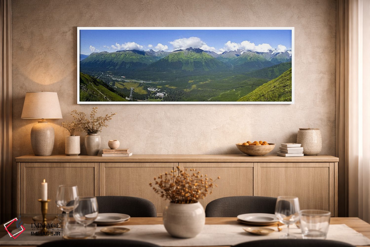 تابلو دکوراتیو Girdwood, Chugach Mountains, Anchorage, Alaska, USA,نما… اثر پانورامیک ایمجز - D2W