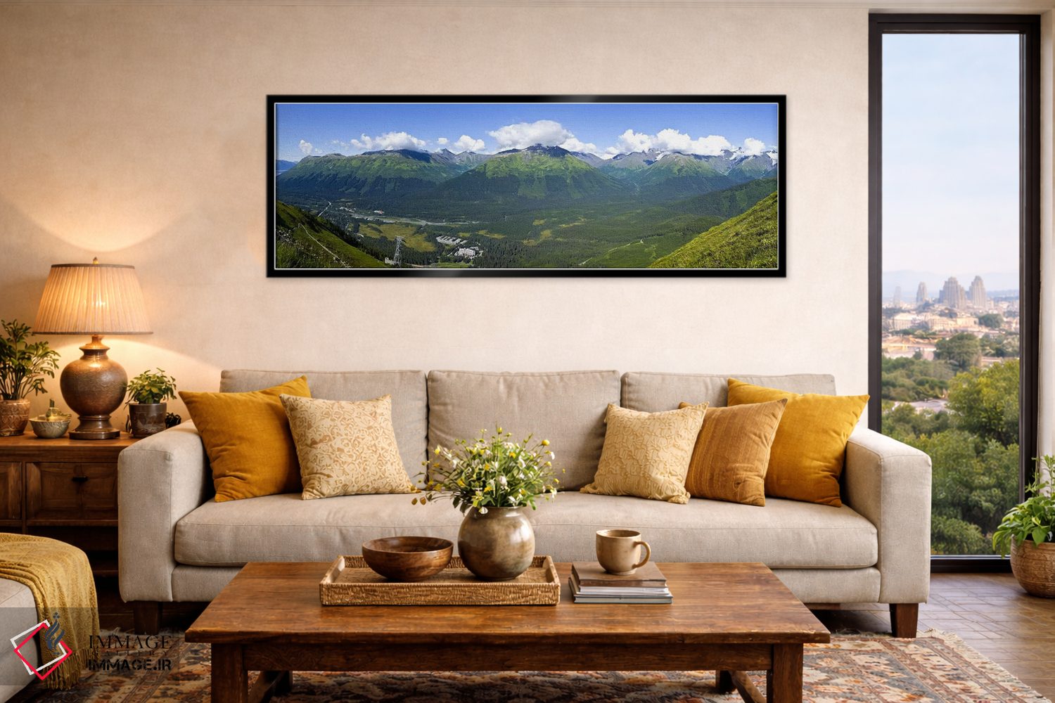 تابلو دکوراتیو Girdwood, Chugach Mountains, Anchorage, Alaska, USA,نما… اثر پانورامیک ایمجز - D6B