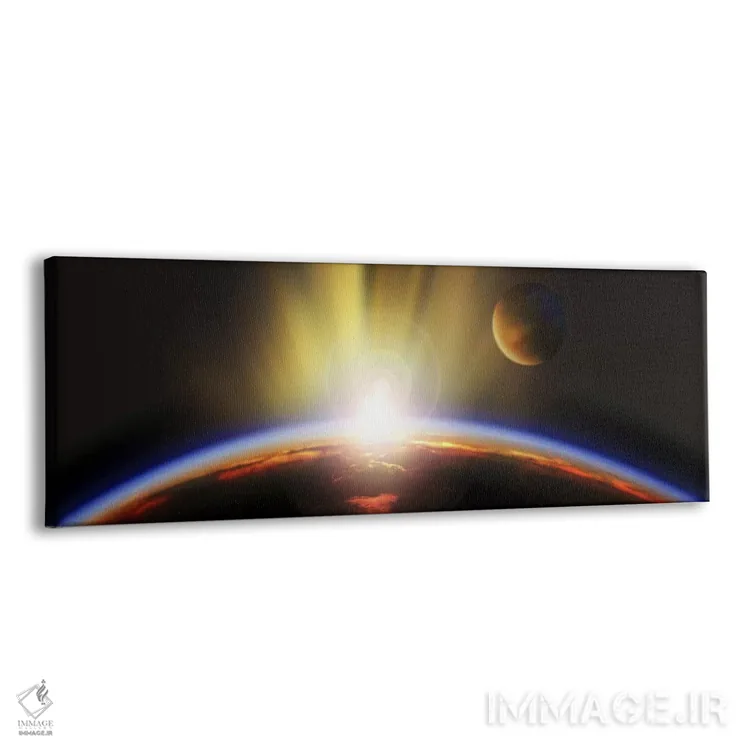 تابلو دکوراتیو طلوع خورشید بر فراز زمین اثر پانورامیک ایمجز - نمای پرسپکتیو محصول