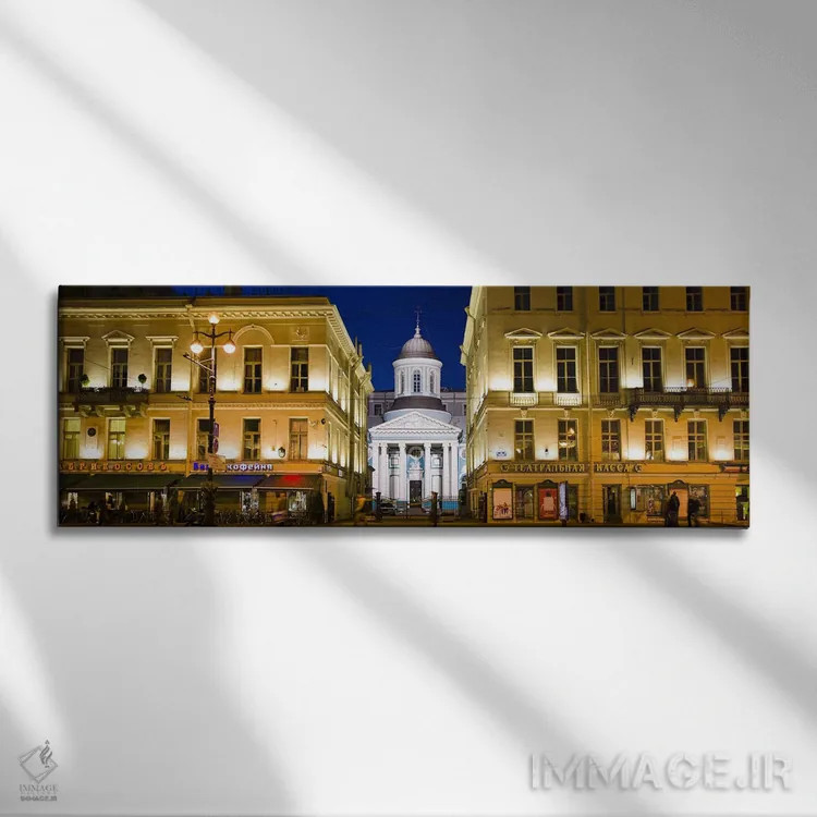 تابلو دکوراتیو Nevskiy Prospekt, St. Petersburg, Russia,ساختمان های رو… اثر پانورامیک ایمجز - نمای روبهرو روی دیوار