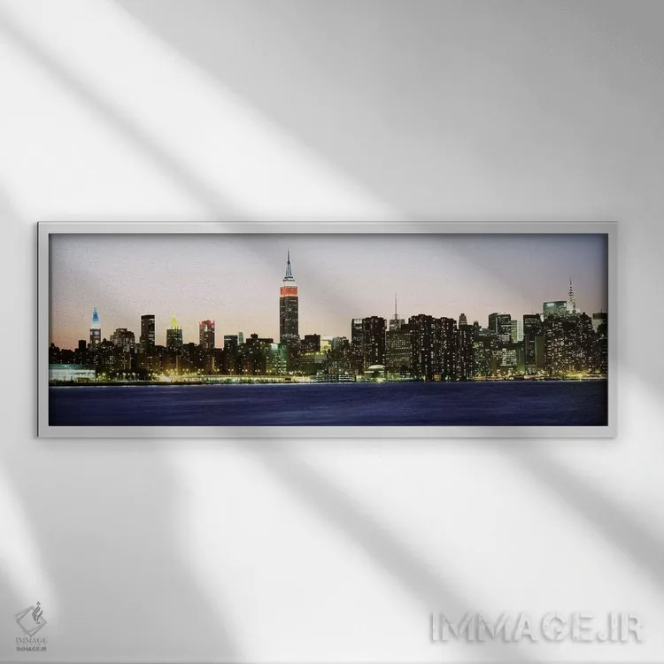 تابلو دکوراتیو New York City, New York State, USA #4,آسمان خراش ها در… اثر پانورامیک ایمجز - نمای قابدار سفید