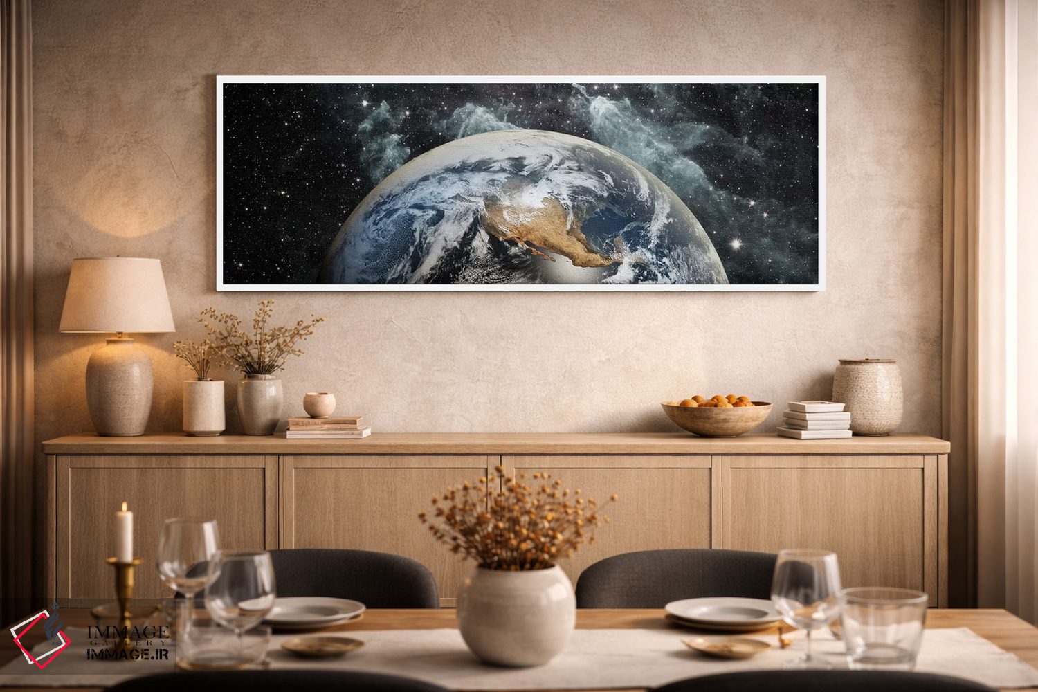تابلو دکوراتیو زمین در فضا اثر پانورامیک ایمجز - D2W