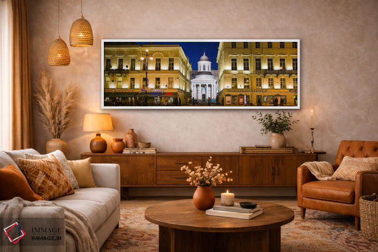 تابلو دکوراتیو Nevskiy Prospekt, St. Petersburg, Russia,ساختمان های رو… اثر پانورامیک ایمجز - D4W