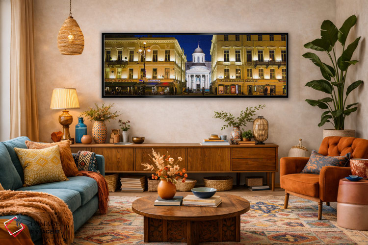 تابلو دکوراتیو Nevskiy Prospekt, St. Petersburg, Russia,ساختمان های رو… اثر پانورامیک ایمجز - D3B