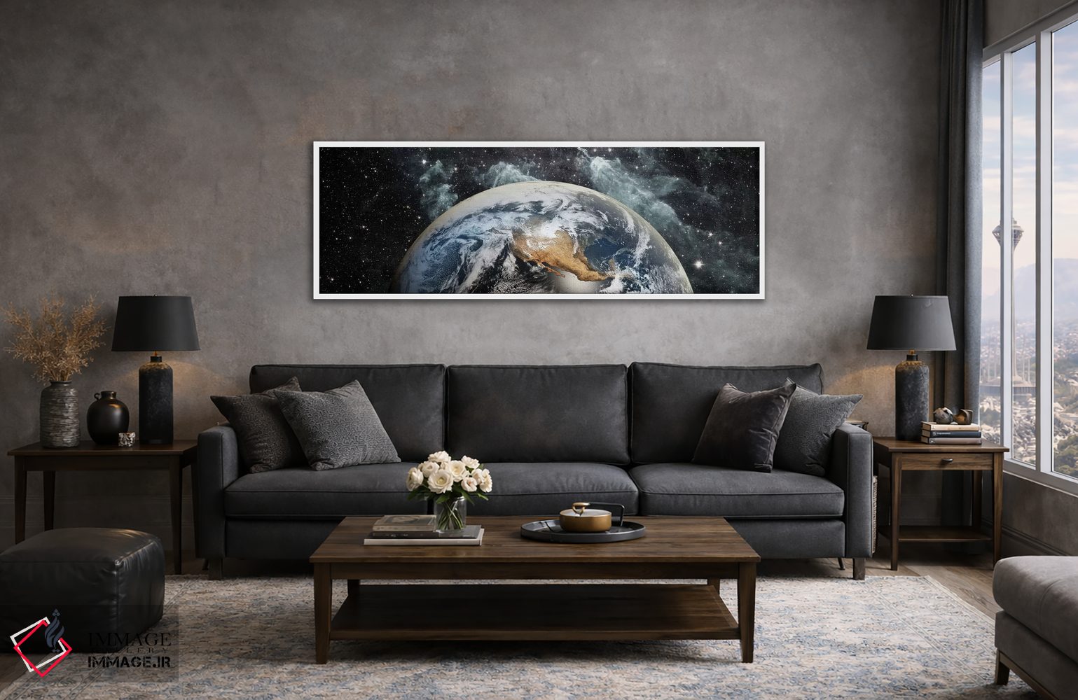 تابلو دکوراتیو زمین در فضا اثر پانورامیک ایمجز - D4W