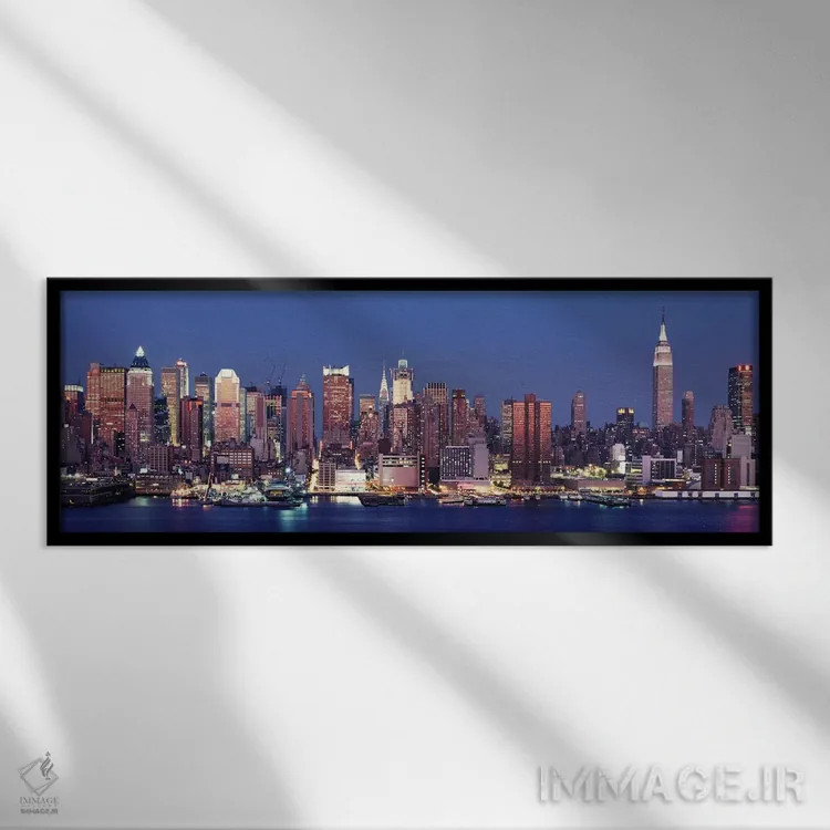 تابلو دکوراتیو West Side, NYC, New York City, USA,غروب، وست ساید، نیوی… اثر پانورامیک ایمجز - نمای قابدار مشکی