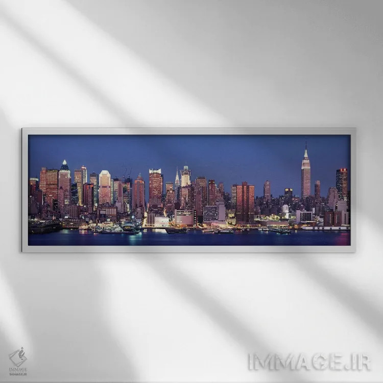 تابلو دکوراتیو West Side, NYC, New York City, USA,غروب، وست ساید، نیوی… اثر پانورامیک ایمجز - نمای قابدار سفید