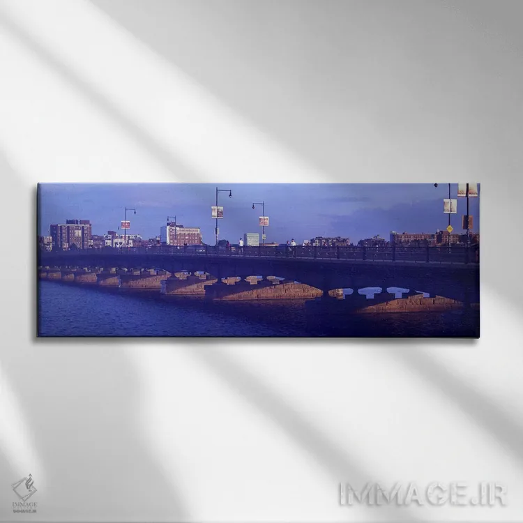 تابلو دکوراتیو Longfellow Bridge, Charles River, Boston, Suffolk Count… اثر پانورامیک ایمجز - نمای روبهرو روی دیوار