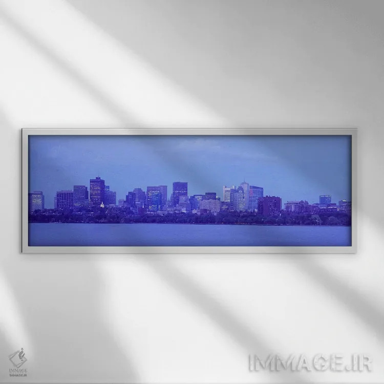 تابلو دکوراتیو Charles River, Boston, Suffolk County, Massachusetts, U… اثر پانورامیک ایمجز - نمای قابدار سفید