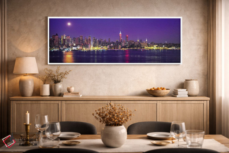 تابلو دکوراتیو New York City, New York State, USA,آسمان خراش ها در کنا… اثر پانورامیک ایمجز - D2W