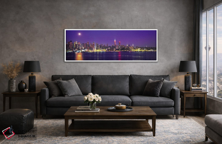 تابلو دکوراتیو New York City, New York State, USA,آسمان خراش ها در کنا… اثر پانورامیک ایمجز - D4W