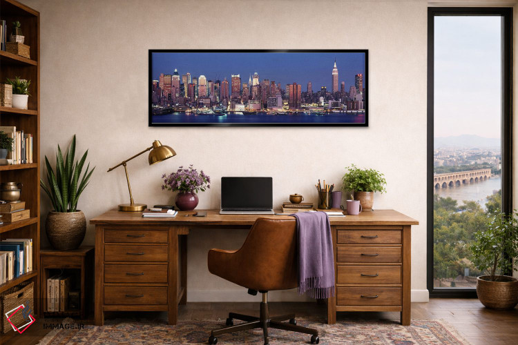 تابلو دکوراتیو West Side, NYC, New York City, USA,غروب، وست ساید، نیوی… اثر پانورامیک ایمجز - D3B