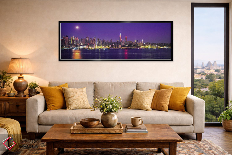 تابلو دکوراتیو New York City, New York State, USA,آسمان خراش ها در کنا… اثر پانورامیک ایمجز - D6B