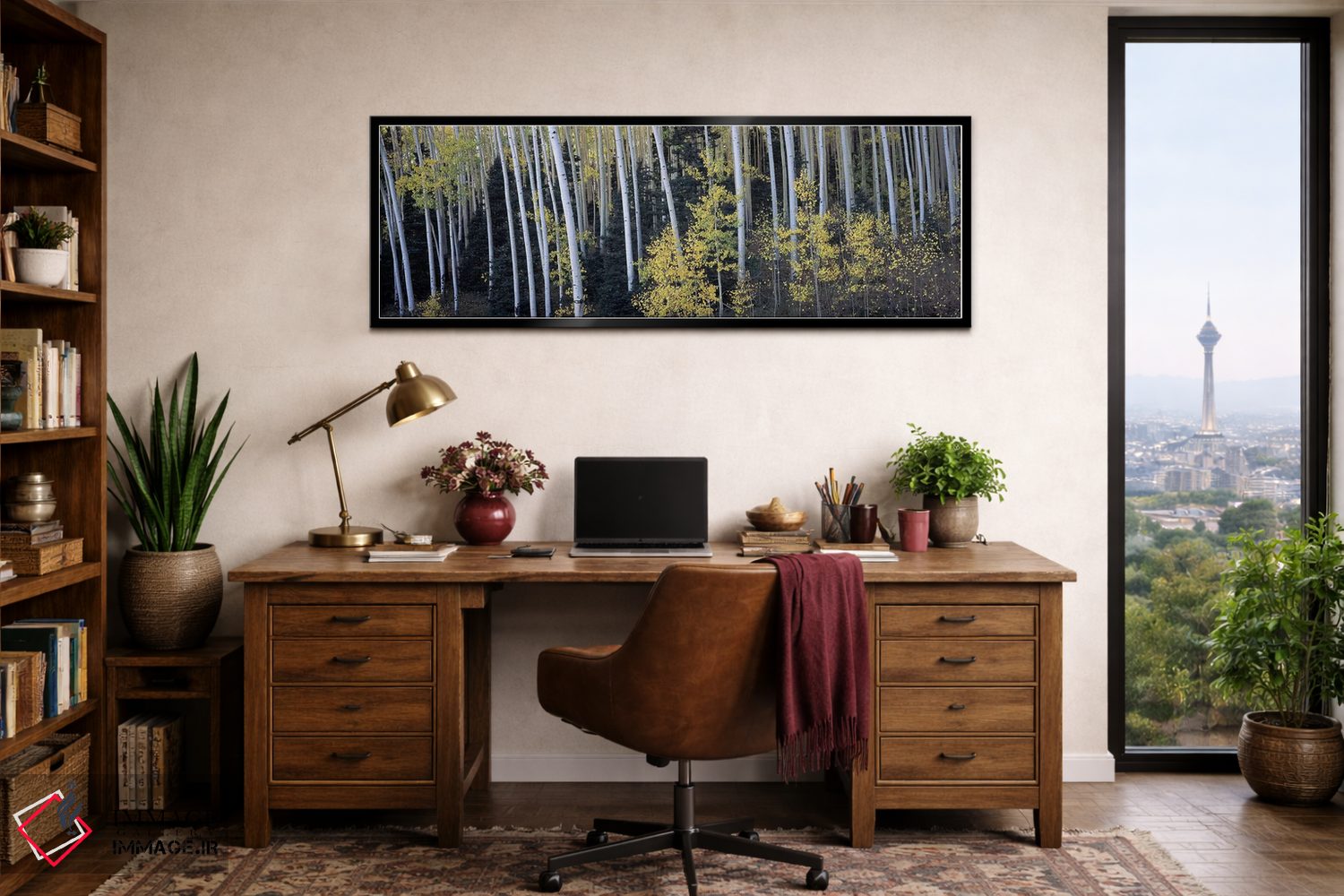 تابلو دکوراتیو Aspen, Pitkin County, Colorado, USA,درختان آسپن در جنگل… اثر پانورامیک ایمجز - D2B