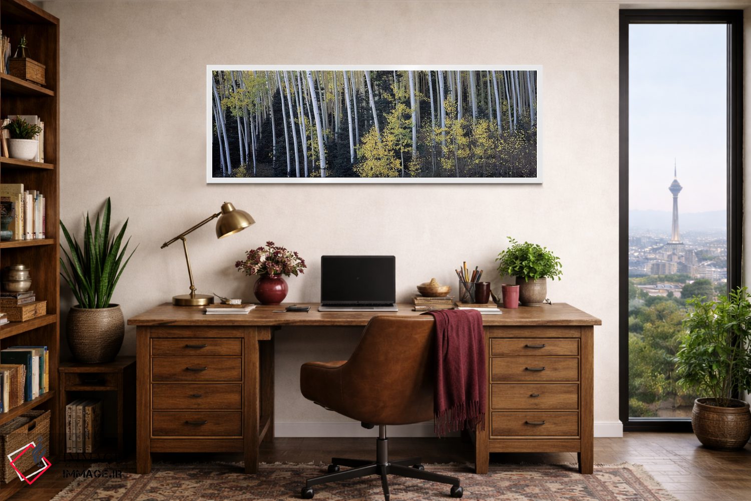 تابلو دکوراتیو Aspen, Pitkin County, Colorado, USA,درختان آسپن در جنگل… اثر پانورامیک ایمجز - D1W