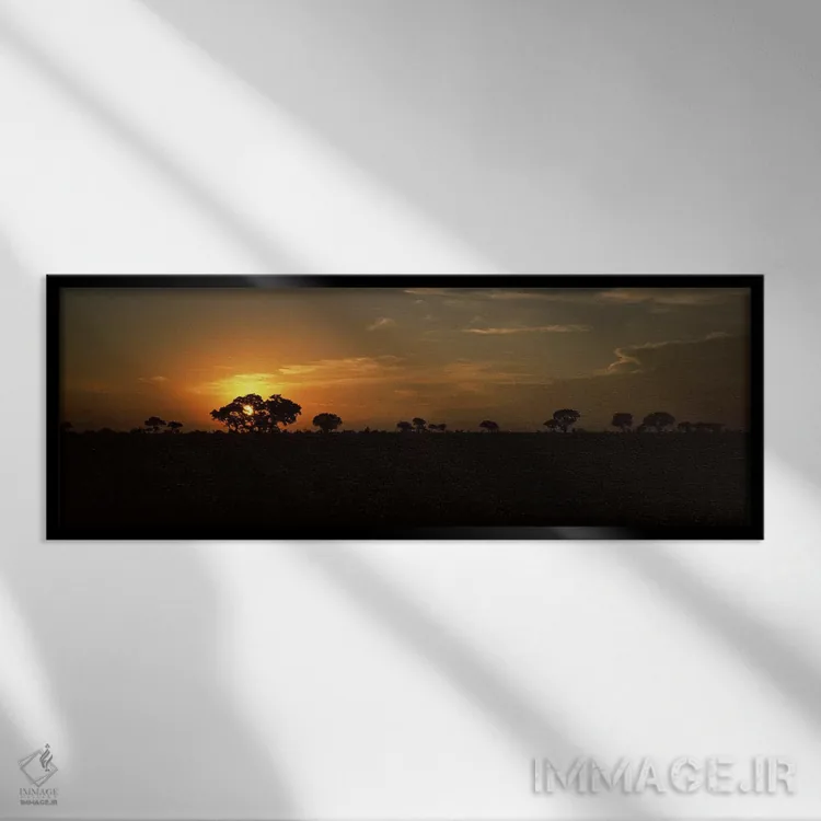 تابلو دکوراتیو Kruger National Park, South Africa,غروب باشکوه بر فراز… اثر پانورامیک ایمجز - نمای قابدار مشکی