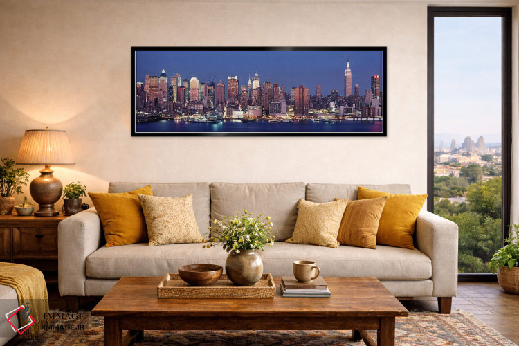 تابلو دکوراتیو West Side, NYC, New York City, USA,غروب، وست ساید، نیوی… اثر پانورامیک ایمجز - D6B