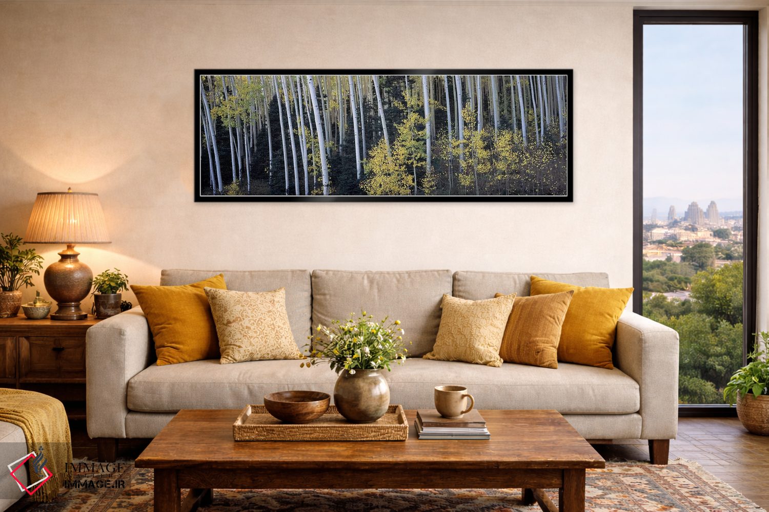 تابلو دکوراتیو Aspen, Pitkin County, Colorado, USA,درختان آسپن در جنگل… اثر پانورامیک ایمجز - D6B